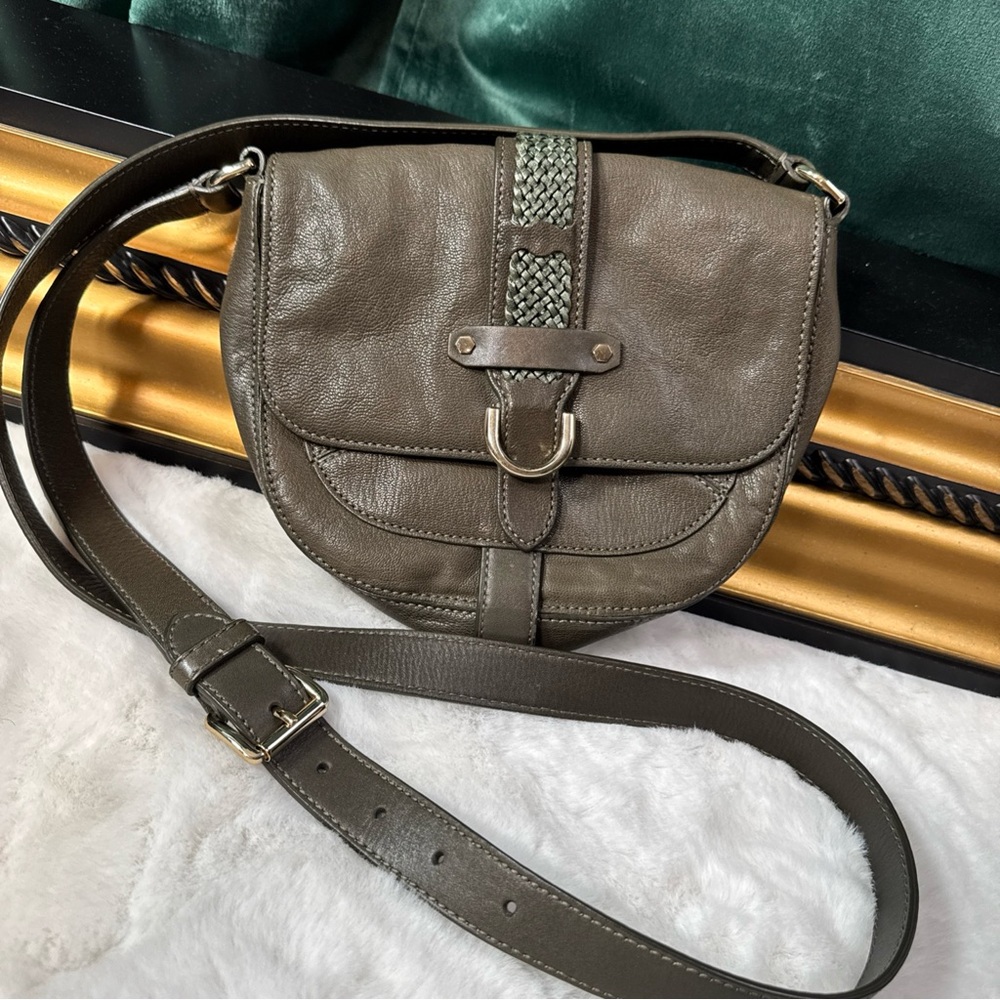 Cole Haan crossbody green bag, 9”X7”X2” SD 25”